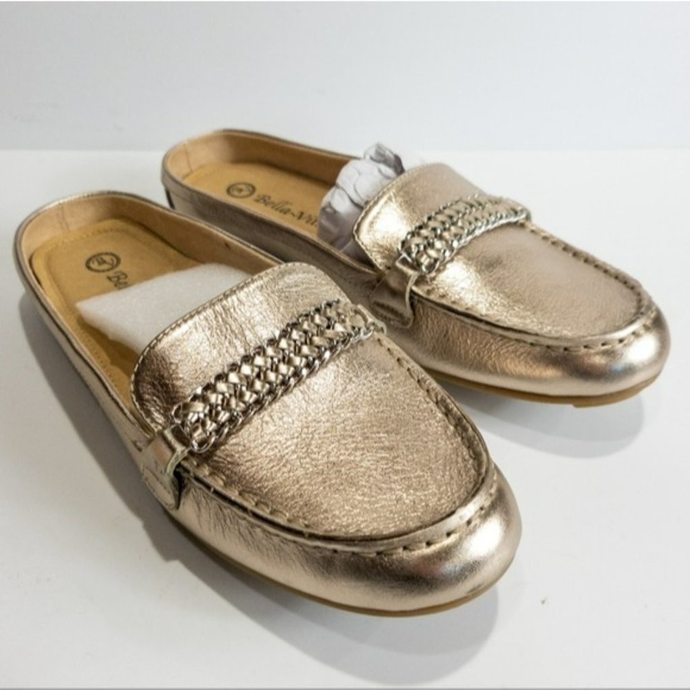 Bella Vita Lucinda Mule Loafer Champagne Leather -7.5 - Picture 7 of 9